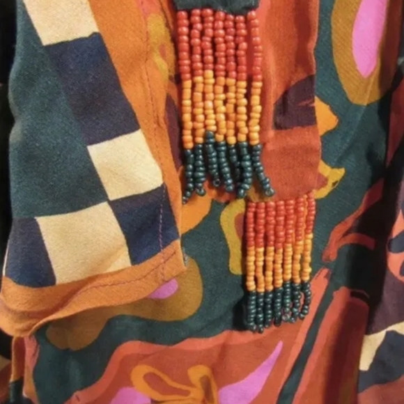 FARM RIO ANTHROPOLOGIE WRAP DRESS PETITE SIZE XS NWT - Picture 5 of 8